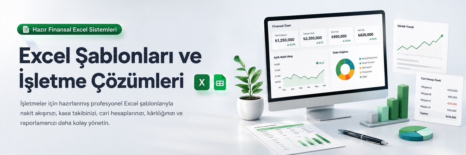 Excel şablonları ve finansal işletme çözümleri