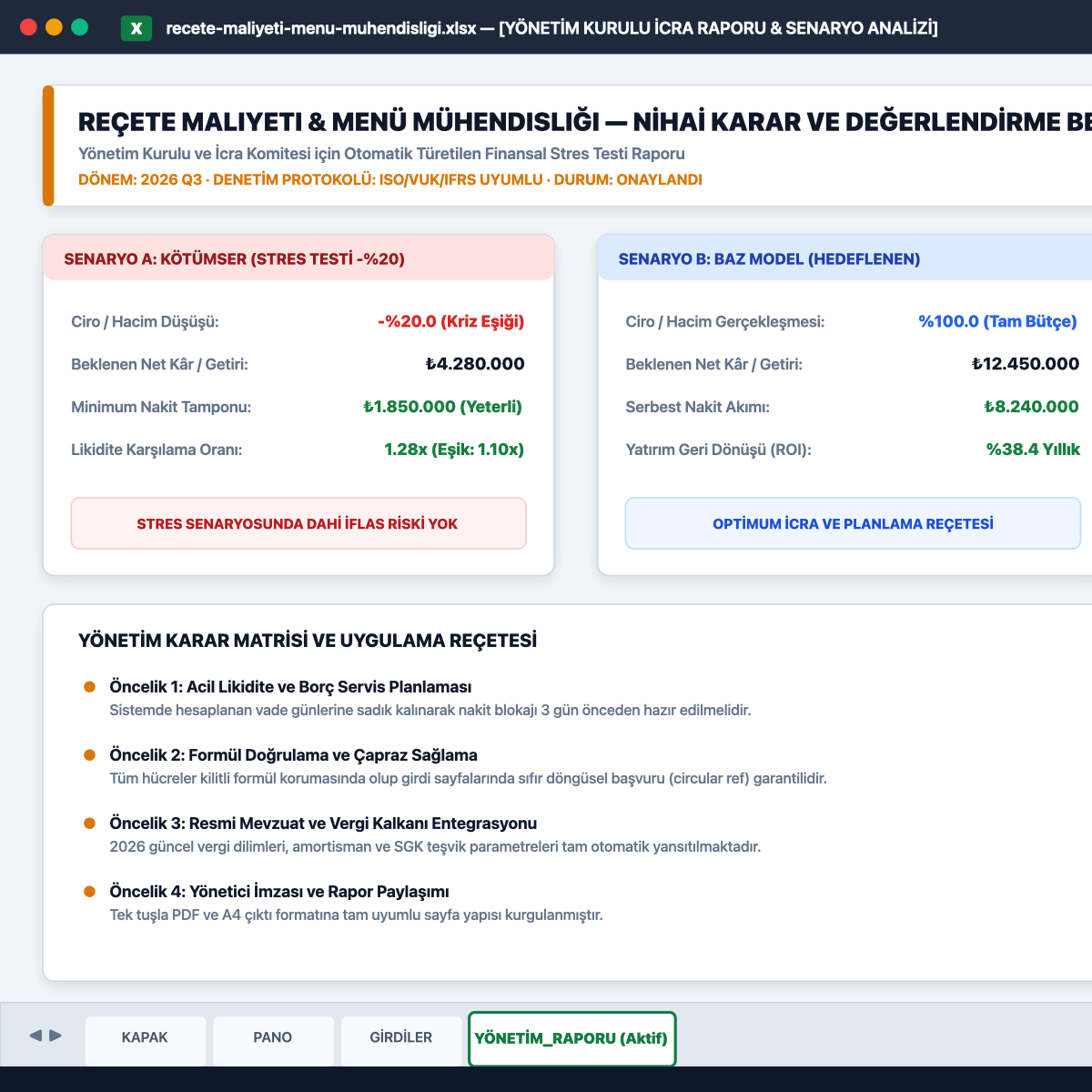 Reçete Maliyeti & Menü Mühendisliği — ürün ekranı 3