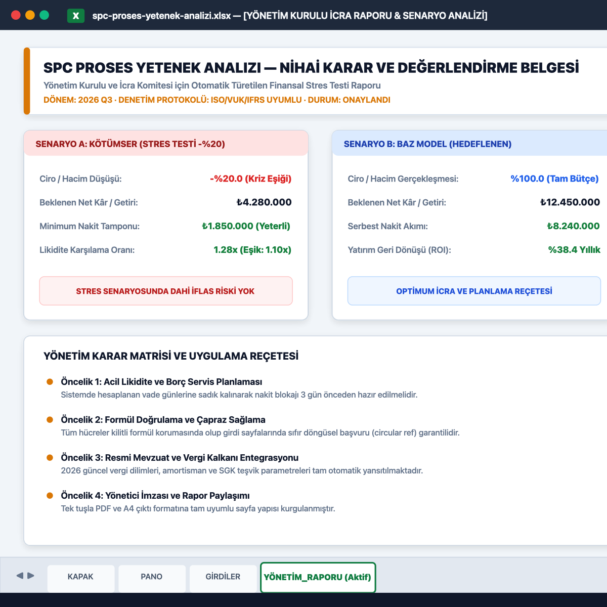 SPC Proses Yetenek Analizi — ürün ekranı 3